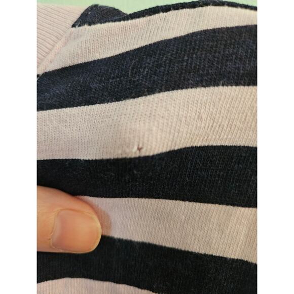 NEW VINTAGE Michael G 90s Striped Tee w/ Small Hole Defect ~ Medium Made in USA - Picture 7 of 14